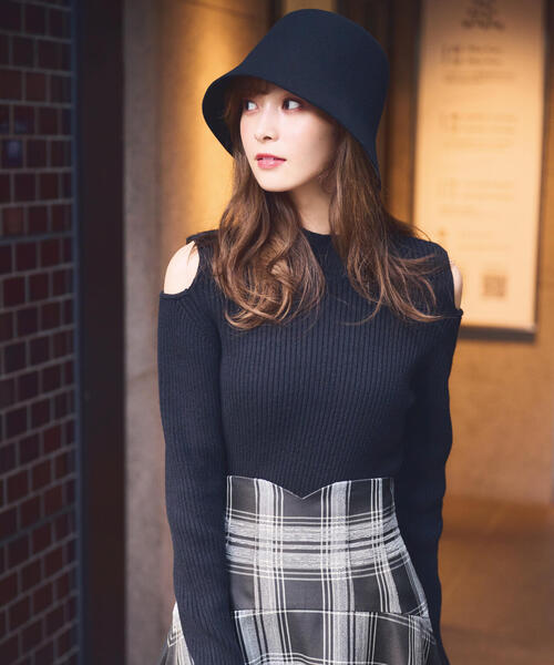 PROPORTION BODY DRESSING(プロポーションボディドレッシング)の「肩開きハイネックニット / 1213270023(ニット/セーター・レディース・ブルー/グレー/ブラック・FREE)」の2枚目の写真