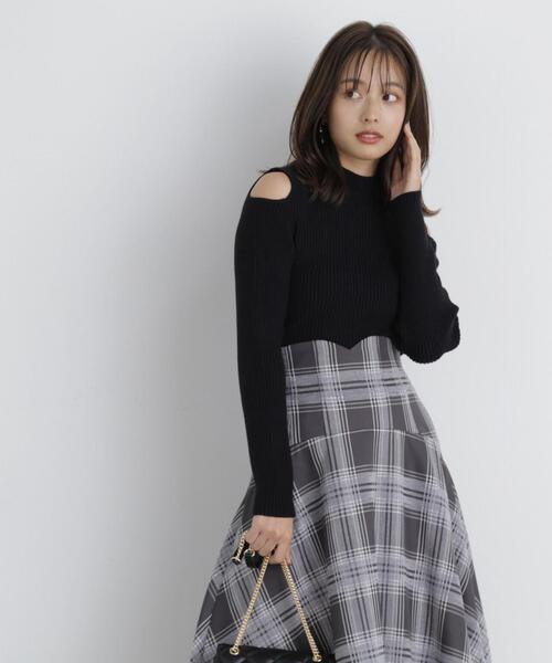 PROPORTION BODY DRESSING(プロポーションボディドレッシング)の「肩開きハイネックニット / 1213270023(ニット/セーター・レディース・ブルー/グレー/ブラック・FREE)」の6枚目の写真