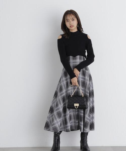 PROPORTION BODY DRESSING(プロポーションボディドレッシング)の「肩開きハイネックニット / 1213270023(ニット/セーター・レディース・ブルー/グレー/ブラック・FREE)」の9枚目の写真