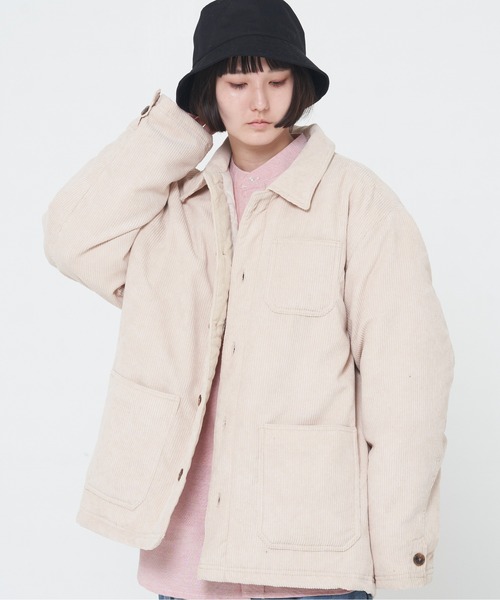 ROUGH TRADE(ラフトレード)の「コーデュロイ裏キルトカバーオール(M1)(カバーオール・メンズ・ナチュラル/ライトグリーン/ブラウン/グレー・MEDIUM/LARGE/X-LARGE)」の4枚目の写真
