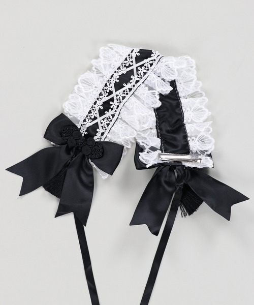 SPINNS(スピンズ)の「チャイナボタンヘッドドレス(その他ヘアアクセサリー・レディース・ブラック/ブラック系その他・ONESIZE)」の4枚目の写真