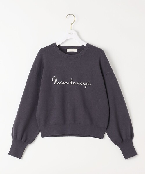 ANY SIS(エニィスィス)の「【洗える】ロゴ刺繍 ニット(ニット/セーター・レディース・ライラック系/グレー系/アイボリー系・4)」の11枚目の写真