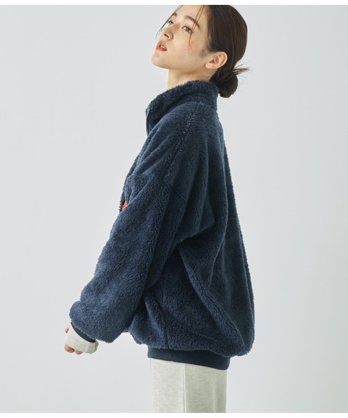 ANAP（アナップ）の「ハイネックハーフジップボアトレーナー【親子お揃い】（スウェット・レディース・グレー/ネイビー/オフホワイト・FREE）」の16枚目の写真