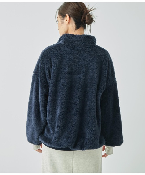 ANAP（アナップ）の「ハイネックハーフジップボアトレーナー【親子お揃い】（スウェット・レディース・グレー/ネイビー/オフホワイト・FREE）」の17枚目の写真