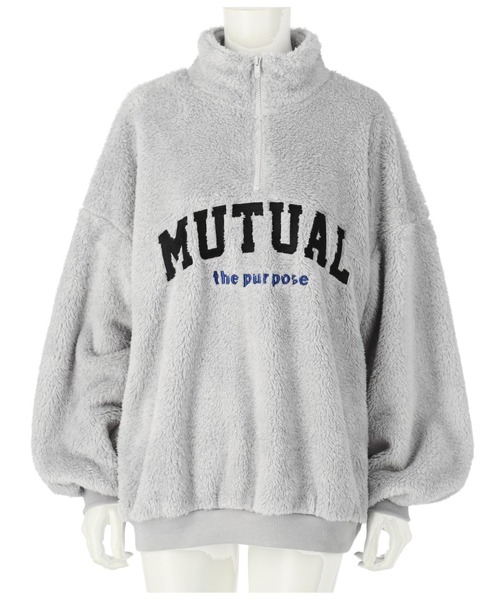 ANAP（アナップ）の「ハイネックハーフジップボアトレーナー【親子お揃い】（スウェット・レディース・グレー/ネイビー/オフホワイト・FREE）」の22枚目の写真