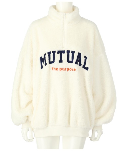 ANAP（アナップ）の「ハイネックハーフジップボアトレーナー【親子お揃い】（スウェット・レディース・グレー/ネイビー/オフホワイト・FREE）」の21枚目の写真