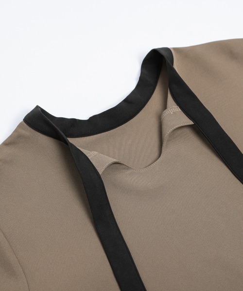 La-gemme(ラジェム)の「プリーツ切換えワンピース(ワンピース・レディース・ブラック系/ブラウン系/ベージュ系その他/ブルー系その他・フリー)」の5枚目の写真