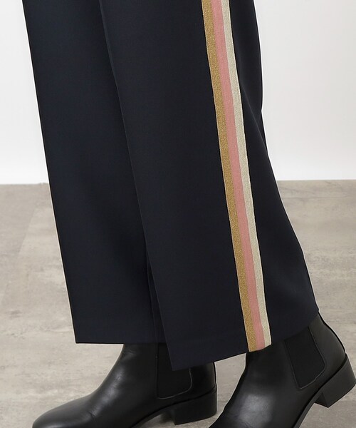 OPAQUE.CLIP（オペークドットクリップ）の「◆サイドライン落ち感ワイドパンツ/ウールライク【洗濯機洗い可】（その他パンツ・レディース・グレー/ネイビー・36/40/38）」の12枚目の写真