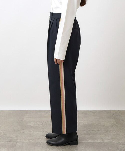 OPAQUE.CLIP（オペークドットクリップ）の「◆サイドライン落ち感ワイドパンツ/ウールライク【洗濯機洗い可】（その他パンツ・レディース・グレー/ネイビー・36/40/38）」の14枚目の写真