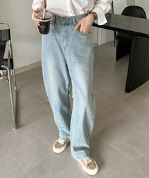 COCOMOMO（ココモモ）の「【5色展開】 カーブデニムパンツ デニムパンツ ハイウエスト カーブ デニム ワイドパンツ（デニムパンツ・レディース）」