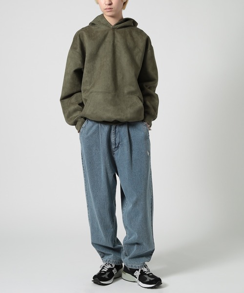 SETUP7（セットアップセブン）の「【SETUP7】フード付きトレーナー ベーシックパーカー KNF037（パーカー・メンズ・ブラック/ホワイト/アイボリー/カーキ/ダークグレー・M/XL/L/2XL）」の17枚目の写真