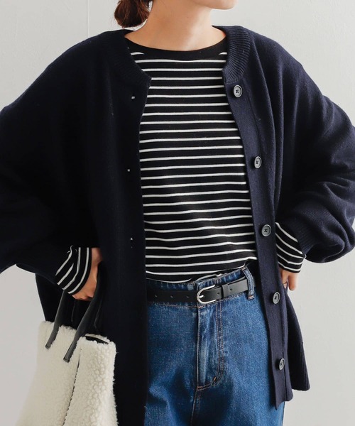 URBAN RESEARCH DOORS（アーバンリサーチドアーズ）の「スムースボーダーカットソー（Tシャツ/カットソー・レディース・ブラック系その他/ホワイト系その他/ブルー系その他・MEDIUM）」の2枚目の写真