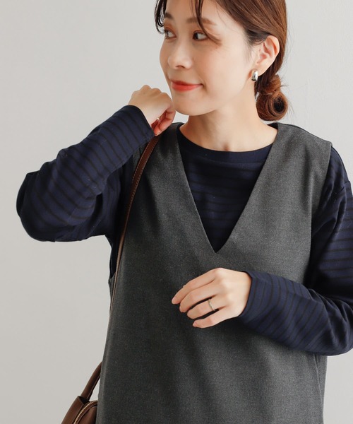 URBAN RESEARCH DOORS（アーバンリサーチドアーズ）の「スムースボーダーカットソー（Tシャツ/カットソー・レディース・ブラック系その他/ホワイト系その他/ブルー系その他・MEDIUM）」の22枚目の写真