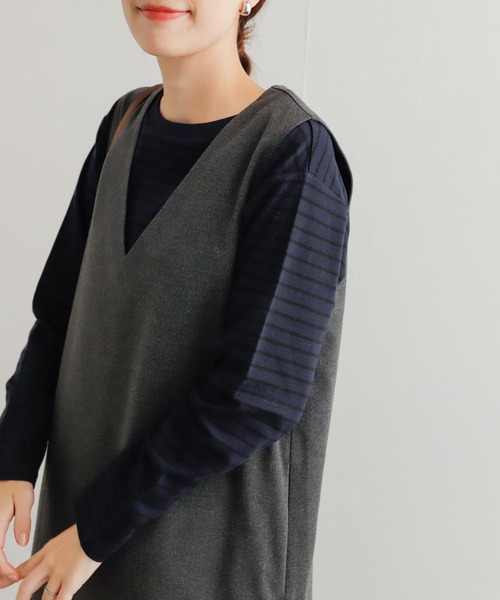 URBAN RESEARCH DOORS（アーバンリサーチドアーズ）の「スムースボーダーカットソー（Tシャツ/カットソー・レディース・ブラック系その他/ホワイト系その他/ブルー系その他・MEDIUM）」の20枚目の写真