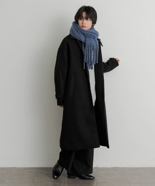 SENSE OF PLACE by URBAN RESEARCH(センスオブプレイスバイアーバンリサーチ)の「『ユニセックス』フリンジストール(ストール/ショール・メンズ・グレー/ブルー/ブラック/ライトベージュ・ONE)」の7枚目の写真