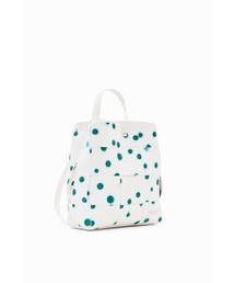 新品 Desigual 黒/白 ドットバックパック Small perforated bag Women's I Desigual.com