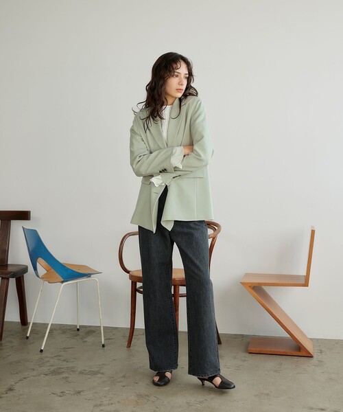 EMMEL REFINES(エメルリファインズ)の「<EMMEL REFINES>EM ハイウエスト ストレート デニムパンツ(デニムパンツ・レディース・コバルトブルー/ダークグレー・S/M/XS)」の3枚目の写真
