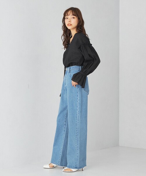 EMMEL REFINES(エメルリファインズ)の「<EMMEL REFINES>EM ハイウエスト ストレート デニムパンツ(デニムパンツ・レディース・コバルトブルー/ダークグレー・S/M/XS)」の10枚目の写真