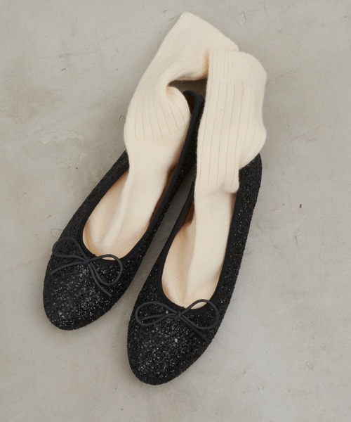 Aunt Marie's（アントマリーズ）の「ラメリボンバレーシューズ（バレエシューズ・レディース・ブラック/ホワイト/シルバー・M/S/L）」の13枚目の写真