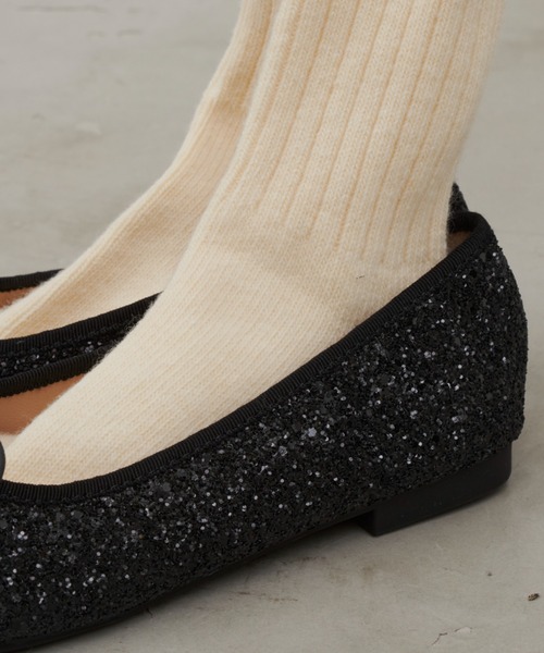 Aunt Marie's（アントマリーズ）の「ラメリボンバレーシューズ（バレエシューズ・レディース・ブラック/ホワイト/シルバー・M/S/L）」の15枚目の写真