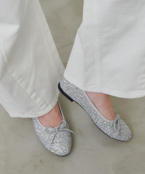 Aunt Marie's（アントマリーズ）の「ラメリボンバレーシューズ（バレエシューズ・レディース・ブラック/ホワイト/シルバー・M/S/L）」の20枚目の写真