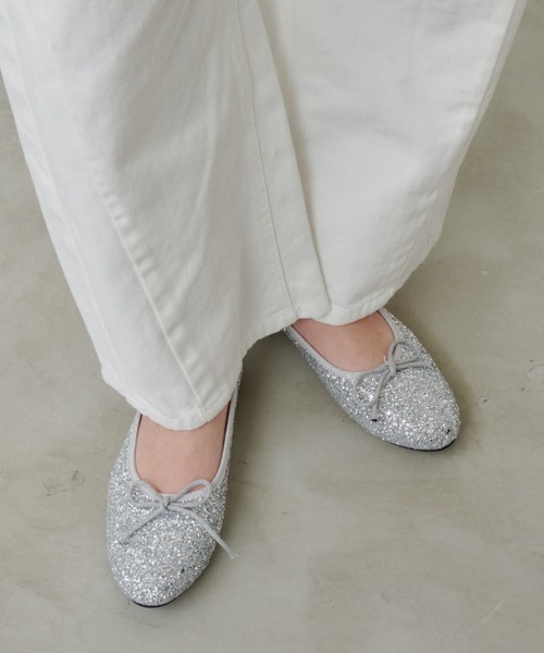 Aunt Marie's（アントマリーズ）の「ラメリボンバレーシューズ（バレエシューズ・レディース・ブラック/ホワイト/シルバー・M/S/L）」の21枚目の写真