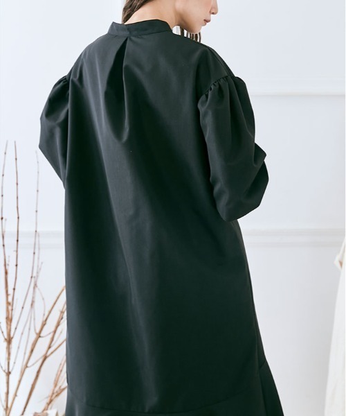 kirakiraShop(キラキラショップ)の「バンドカラー マーメイド シャツ ワンピース(シャツワンピース・レディース・ブラック/ベージュ/グリーン/キャメル/テラコッタ・FREE)」の20枚目の写真
