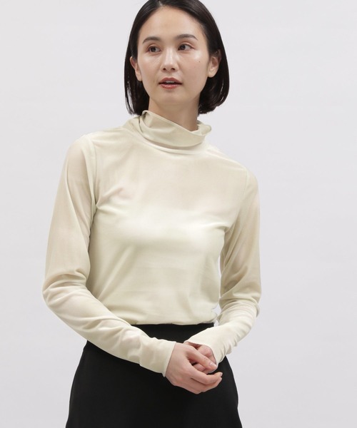 LAKOLE（ラコレ）の「マーブルベロアタートル / 107732（その他トップス・レディース・ベージュ/ライム/ブルー・SMALL/MEDIUM）」の2枚目の写真