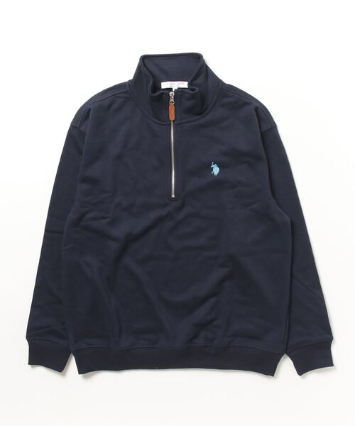 U.S. POLO ASSN.(ユーエスポロアッスン)の「U.S. POLO ASSN.ハーフジップ(スウェット・レディース・ブラック/グレー/オフホワイト/グリーン系その他/ネイビー・L/M)」の5枚目の写真