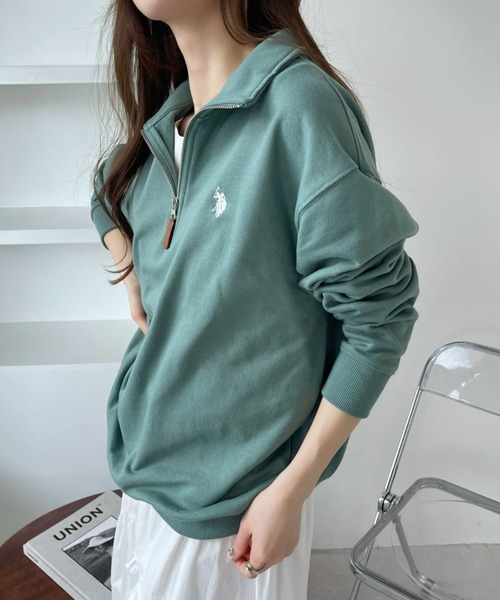 U.S. POLO ASSN.(ユーエスポロアッスン)の「U.S. POLO ASSN.ハーフジップ(スウェット・レディース・ブラック/グレー/オフホワイト/グリーン系その他/ネイビー・L/M)」の18枚目の写真
