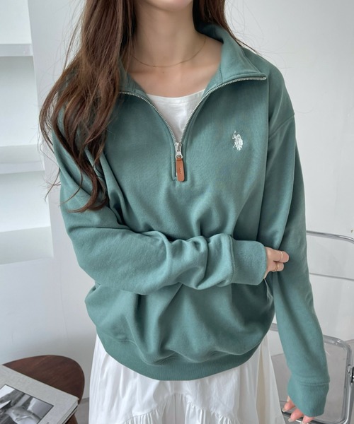 U.S. POLO ASSN.(ユーエスポロアッスン)の「U.S. POLO ASSN.ハーフジップ(スウェット・レディース・ブラック/グレー/オフホワイト/グリーン系その他/ネイビー・L/M)」の19枚目の写真