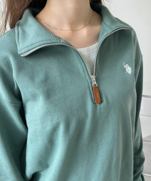 U.S. POLO ASSN.(ユーエスポロアッスン)の「U.S. POLO ASSN.ハーフジップ(スウェット・レディース・ブラック/グレー/オフホワイト/グリーン系その他/ネイビー・L/M)」の20枚目の写真