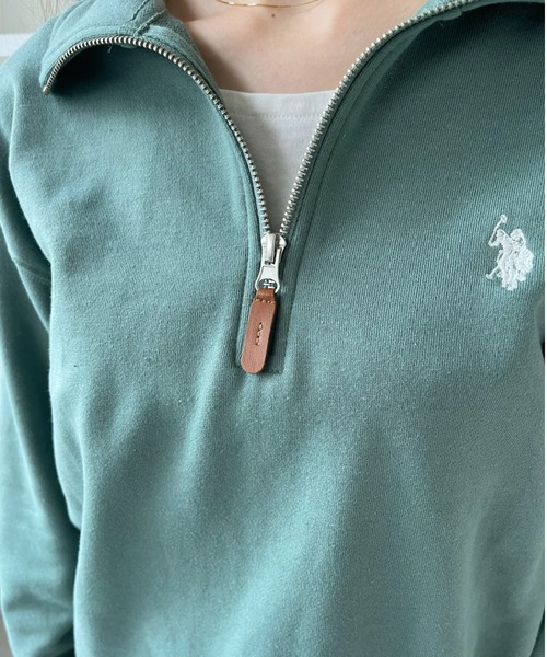 U.S. POLO ASSN.(ユーエスポロアッスン)の「U.S. POLO ASSN.ハーフジップ(スウェット・レディース・ブラック/グレー/オフホワイト/グリーン系その他/ネイビー・L/M)」の12枚目の写真