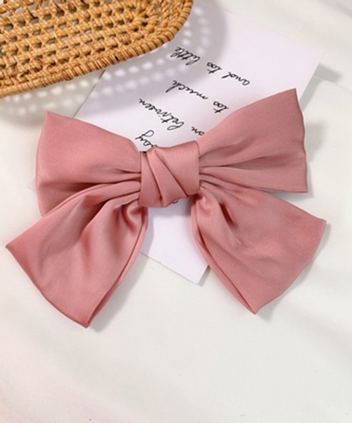 SHEPP（シープ）の「カラフルリボン ヘアアクセ/バレッタ（バレッタ/ヘアクリップ・レディース・ブラック/ネイビー/パープル/イエロー/レッド/ピンク/グリーン・FREE）」の11枚目の写真