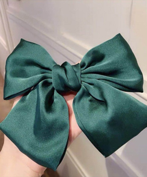 SHEPP（シープ）の「カラフルリボン ヘアアクセ/バレッタ（バレッタ/ヘアクリップ・レディース・ブラック/ネイビー/パープル/イエロー/レッド/ピンク/グリーン・FREE）」の14枚目の写真