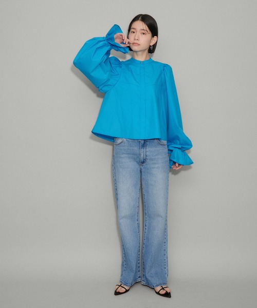 【WEB限定】スリーブコンシャスクロップドシャツ（シャツ/ブラウス）｜ADAM ET ROPE'（アダムエロペ）