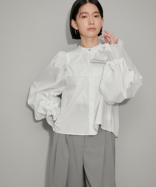 【WEB限定】スリーブコンシャスクロップドシャツ（シャツ/ブラウス）｜ADAM ET ROPE'（アダムエロペ）