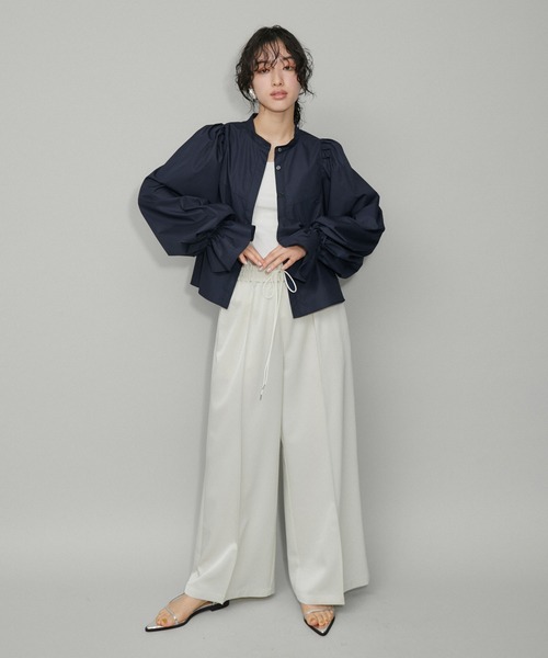 【WEB限定】スリーブコンシャスクロップドシャツ（シャツ/ブラウス）｜ADAM ET ROPE'（アダムエロペ）