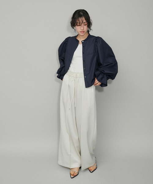 【WEB限定】スリーブコンシャスクロップドシャツ（シャツ/ブラウス）｜ADAM ET ROPE'（アダムエロペ）