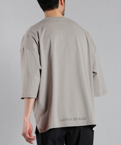 LANVIN en Bleu（ランバンオンブルー）の「2層構造 クールマックス オーバーサイズ シンプルTシャツ（Tシャツ/カットソー・メンズ・ブルーグレー/ブラック/グレイッシュベージュ/ホワイト・52/50/48/46）」の14枚目の写真