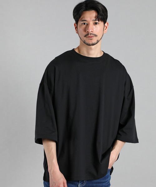 LANVIN en Bleu（ランバンオンブルー）の「2層構造 クールマックス オーバーサイズ シンプルTシャツ（Tシャツ/カットソー・メンズ・ブルーグレー/ブラック/グレイッシュベージュ/ホワイト・52/50/48/46）」の21枚目の写真