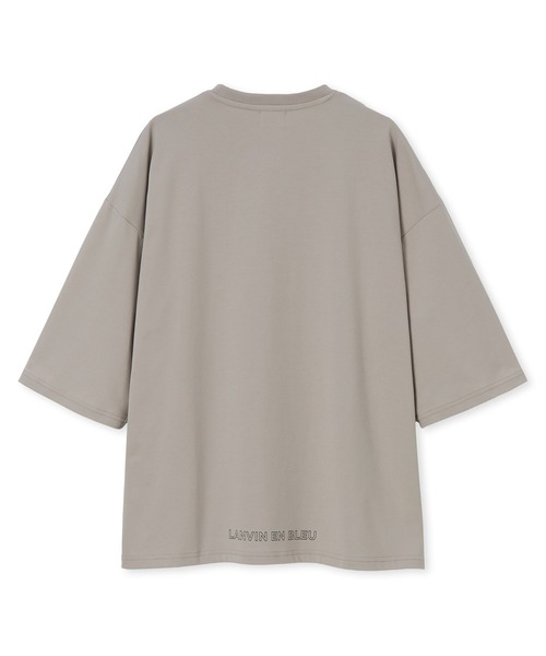 LANVIN en Bleu（ランバンオンブルー）の「2層構造 クールマックス オーバーサイズ シンプルTシャツ（Tシャツ/カットソー・メンズ・ブルーグレー/ブラック/グレイッシュベージュ/ホワイト・52/50/48/46）」の6枚目の写真