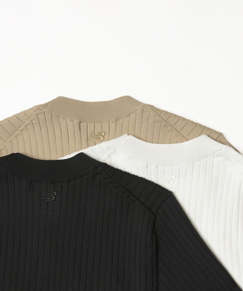 NEW BALANCE(ニューバランス)の「MET24 Knit Short Sleeve Tee(Tシャツ/カットソー・レディース・ライトベージュ/ブラック/ホワイト・ONE SIZE)」の4枚目の写真