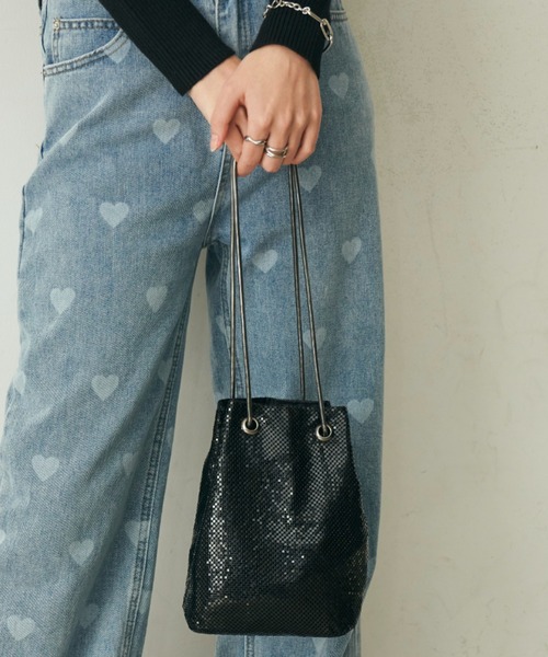 Auntie Rosa Holiday（アンティローザホリデー）の「メタルスモールバック（ハンドバッグ・レディース・シルバー/ブラック・FREE）」の3枚目の写真