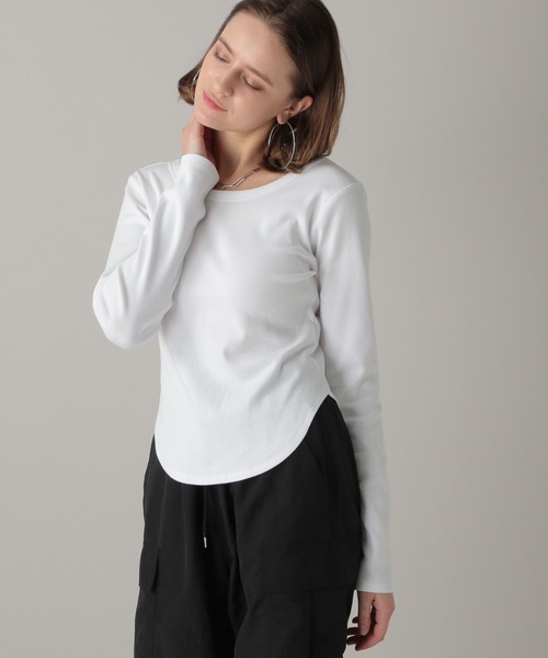 FOREVER 21（フォーエバー トゥエンティーワン）の「【2024SS】バックオープンカットプルオーバー（Tシャツ/カットソー・レディース・ブラック×ホワイト/オフホワイト/ブラック・SMALL/MEDIUM）」の21枚目の写真