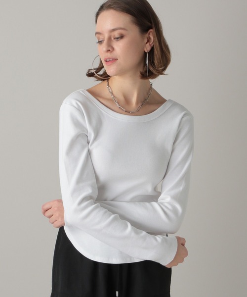 FOREVER 21（フォーエバー トゥエンティーワン）の「【2024SS】バックオープンカットプルオーバー（Tシャツ/カットソー・レディース・ブラック×ホワイト/オフホワイト/ブラック・SMALL/MEDIUM）」の22枚目の写真