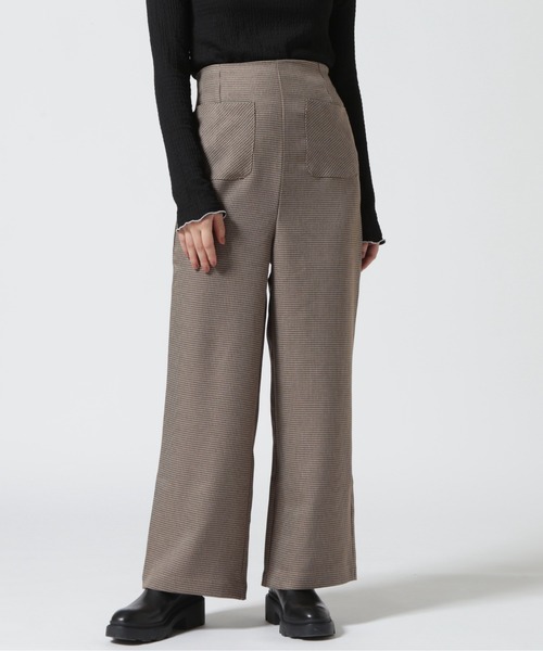 DETAILS(ディテールズ)の「DETAILS/ディテイルズ/千鳥チェックパンツ(その他パンツ・レディース・ブラウン・F)」の1枚目の写真