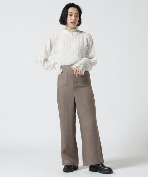 DETAILS(ディテールズ)の「DETAILS/ディテイルズ/千鳥チェックパンツ(その他パンツ・レディース・ブラウン・F)」の2枚目の写真