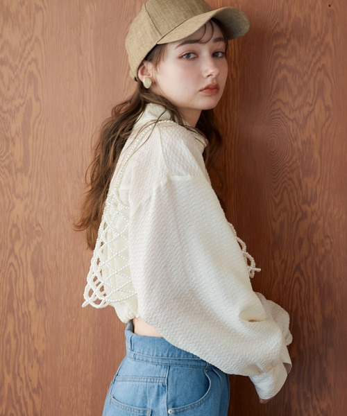 archives(アルシーヴ)の「パールビスチェ(ベスト・レディース・ベージュ・MEDIUM)」の7枚目の写真