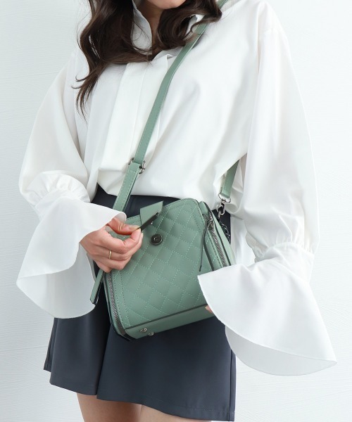 Miniministore(ミニミニストア)の「ショルダーバッグ レディース 斜め掛け鞄(ショルダーバッグ・レディース・ミント/ダークブラウン/ワインレッド/ブラック/アイボリー・FREE)」の11枚目の写真